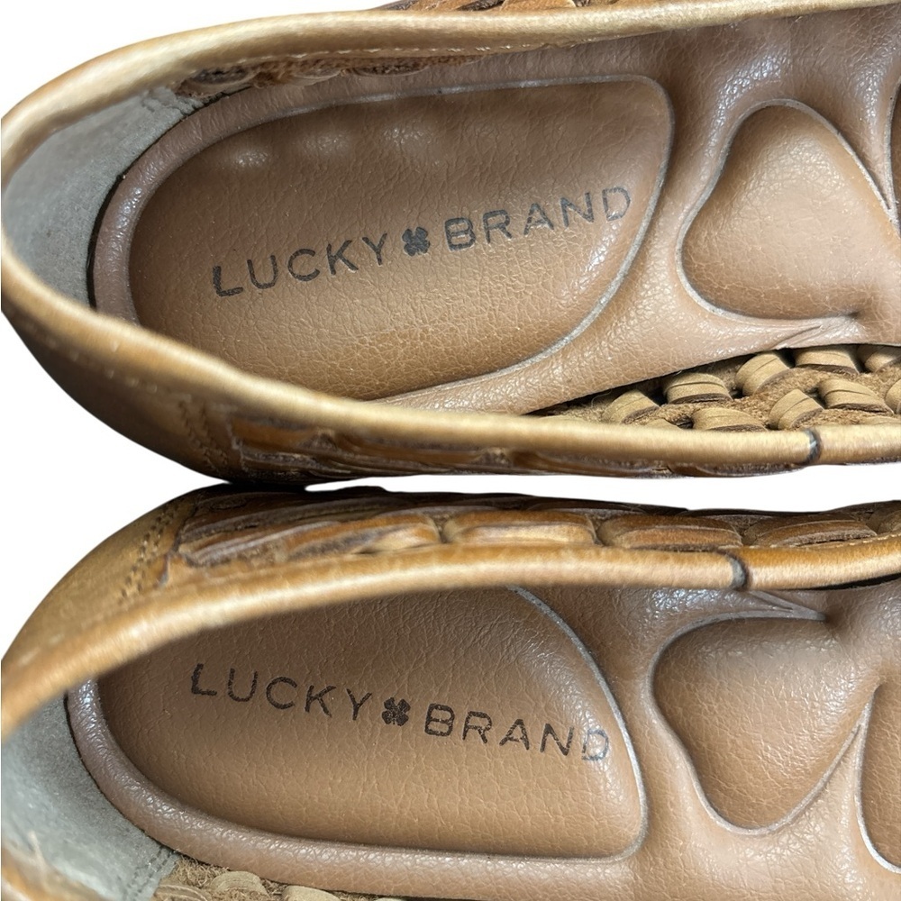 Lucky Brand Mogeni Woven Ballet Tan Flats Woman Sz 6 - Picture 5 of 6